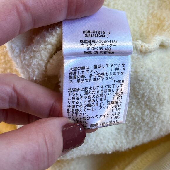 Saturdays New York City Light Yellow Beige Hoodie Sweatshirt Red Lettering - Picture 5 of 9